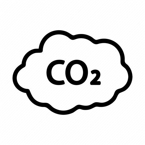 Carbon Co2 Concept Contour Dioxide Environmental Pollution Icon
