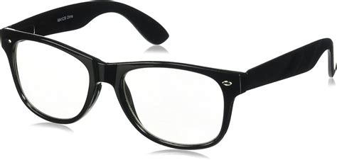 Retro Nerd Geek Oversized Black Framed Spring Temple Clear Lens Eye Glasses Amazonca Clothing