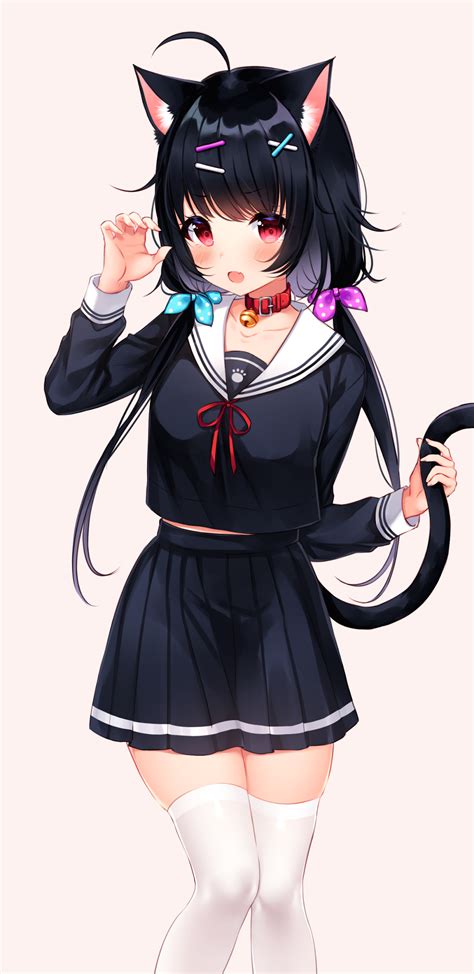 Anime Girl In School Uniform Hd Mobile Walls