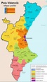 Mapa Comarcal de la Comunitat Valenciana : spain