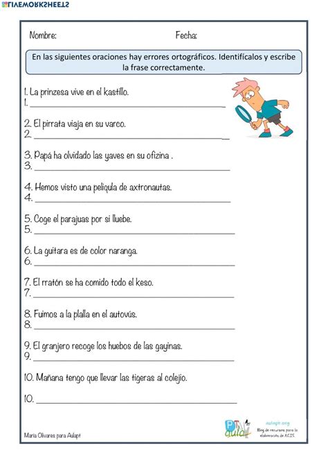 Ortografía Lengua Castellana Ficha Online Spanish Teaching Resources