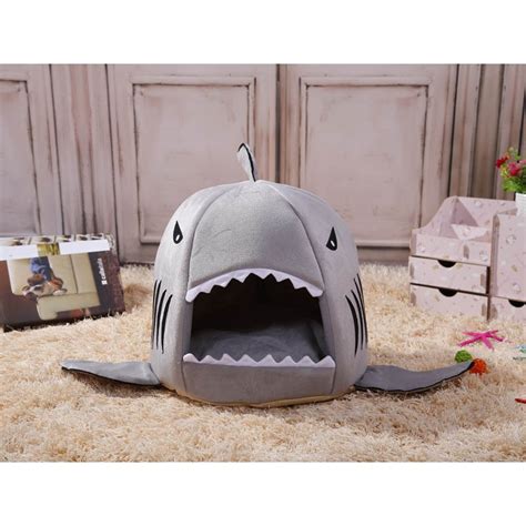 Soft Dog House For Dogs Warm Shark Dog House Tent High Small Dog Cat