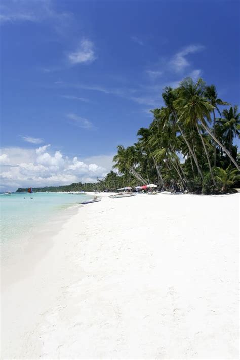 Boracay Island White Beach Background Philippines Stock Image Image