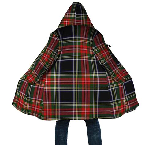 Scottish Stewart Black Clan Tartan Cloak