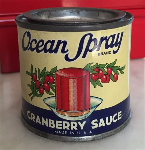 Vintage Ocean Spray Cranberry Sauce Tin Bank Thanksgiving