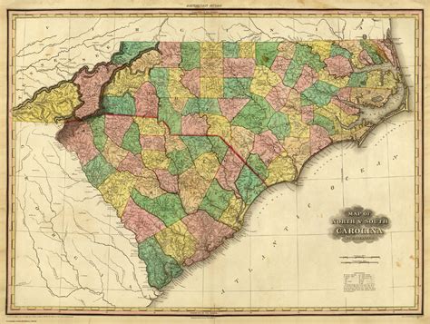 Map Of North And South Carolina David Rumsey Historical Map Collection