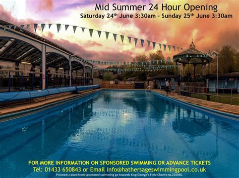 5th Annual 24 Hour Mid Summer Swim Hathersage Swimming Pool