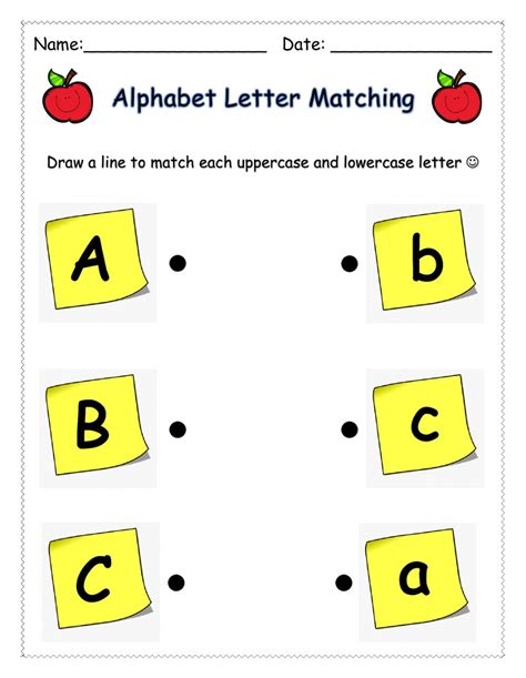 Letter Matching Abc Worksheet