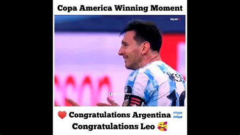 Lionel Messi Crying In Happy 💙 Finally Messi Win Copa America For His