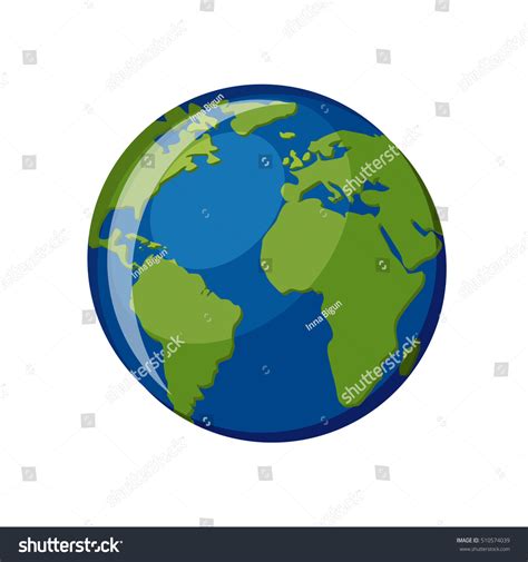 Planet Earth Icon Isolated On White Stock Vector 510574039 Shutterstock