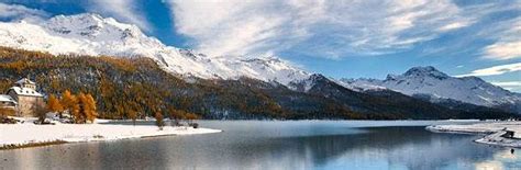 Lake Silvaplana In The Upper Engadine Valley Switzerland