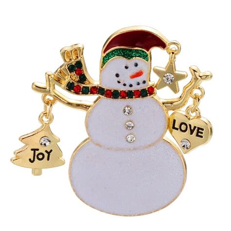 Max 53 Off Vintage Enameled Snowman Pin Brooch Holiday Jewelry
