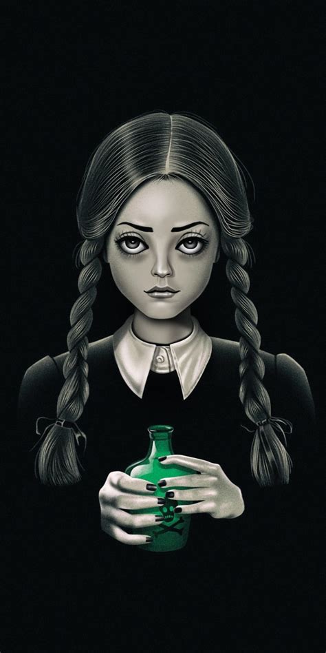 1080x2160 Wednesday Addams Artwork One Plus 5thonor 7xhonor View 10