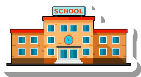 Cartoon School Building Clip Art