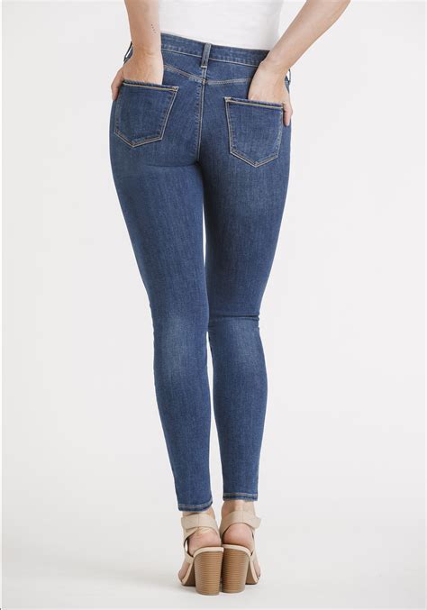 Womens Mid Rise Skinny Jeans Warehouse One