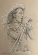 Axl Rose Guns n Roses dibujo original a lápiz. Fan-ART a4 . - Etsy México
