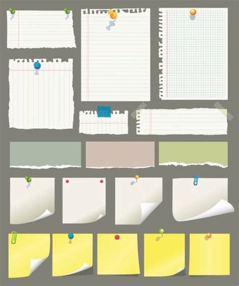 Sticky Notes And Scrap Paper Vector Eps Uidownload