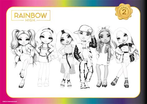 Rainbow High Coloring Pages Printable Printable Templates Free