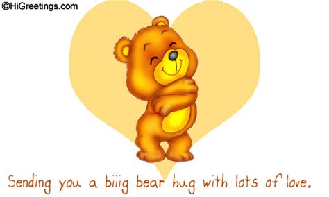 Send Ecards Hugs And Caring Bear Hug