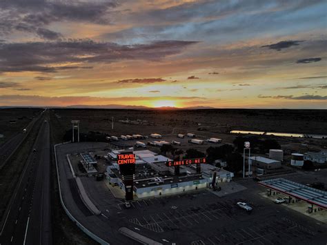 Clines Corner New Mexico At Sunset Drones