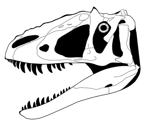 dinosaur skeleton coloring pages