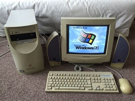 Retroproject Packard Bell Desktop Pc With Old School Monitor Base