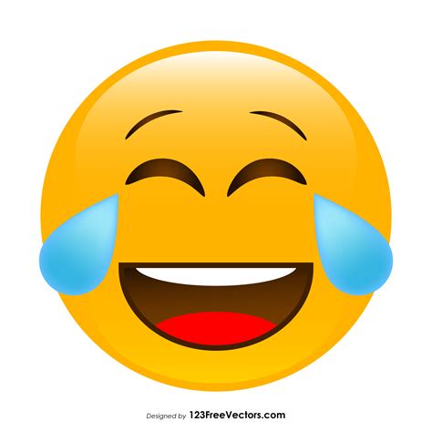 Face With Tears Of Joy Emoji Icons Vector