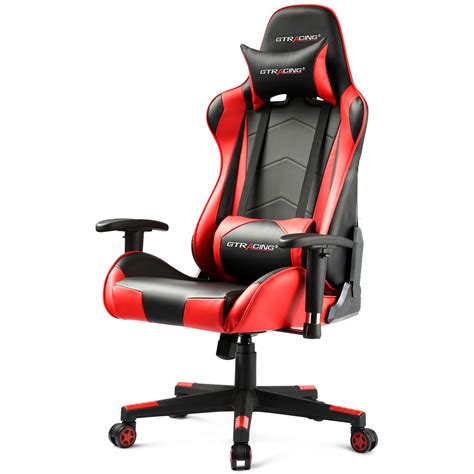 Gtracing Ergonomic And Adjustable Swivel Gaming Chair Red