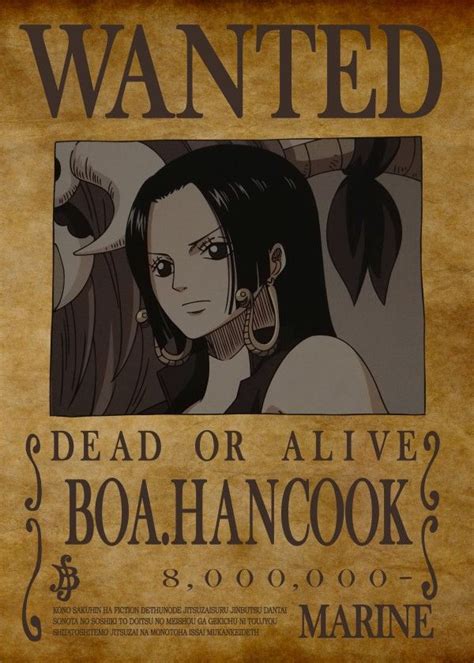 One Piece Wanted Posters Boa Hancock Displate Artwork By Artist