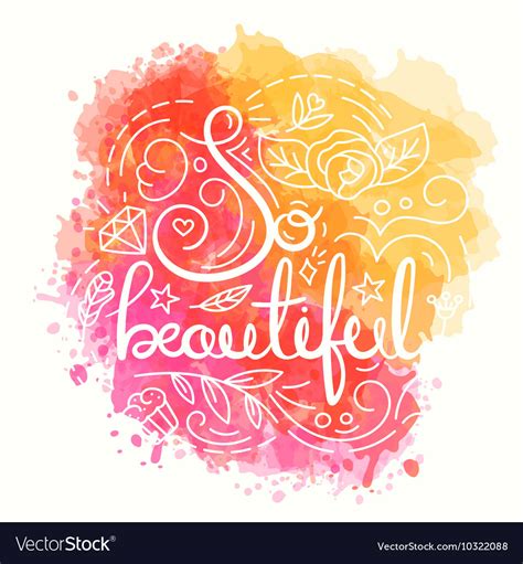 So Beautiful Typography Design Royalty Free Vector Image