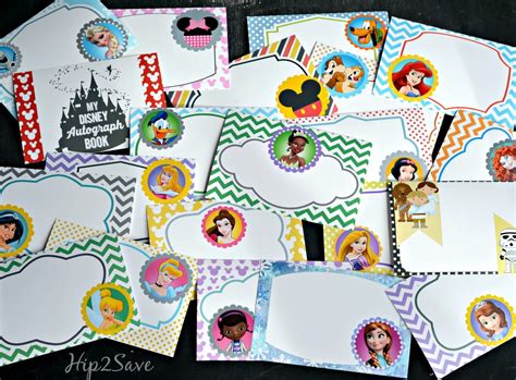 Free Printable Disney Character Autograph Pages Perfect For Upcoming