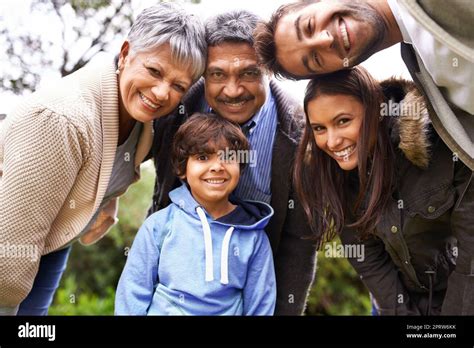 Theyre a close-knit family. a multi-generational family posing for a