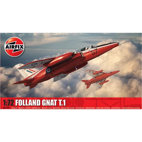 Airfix Folland Gnat T1 Military Trainer Aircraft Model Kit Scale 172