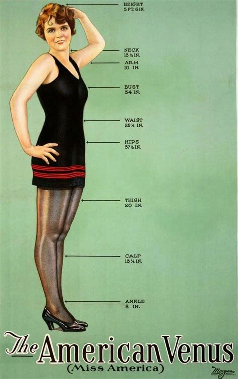 Ideal Measurements For American Women From The 1920s 1920s Fashion