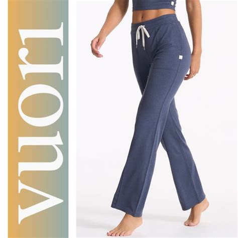 Vuori Pants And Jumpsuits Nwtvuori Halo Wide Leg Flare In Azure