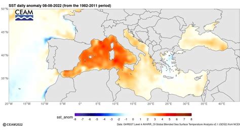 el mar mediterráneo alcanza un récord de temperatura