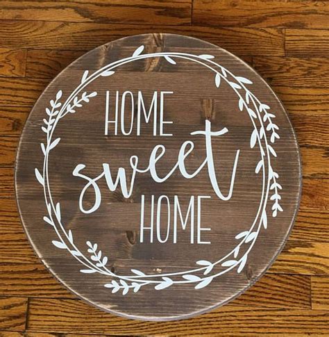 Find great deals on ebay for home sweet home decor. Home Sweet Home Round Wood sign Farmhouse Decor Rustic ...