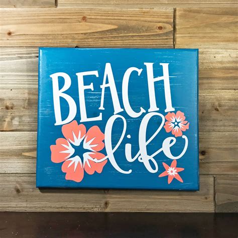 Beach Life Lifes A Beach Sign Beach Wood Sign Beach House Decor