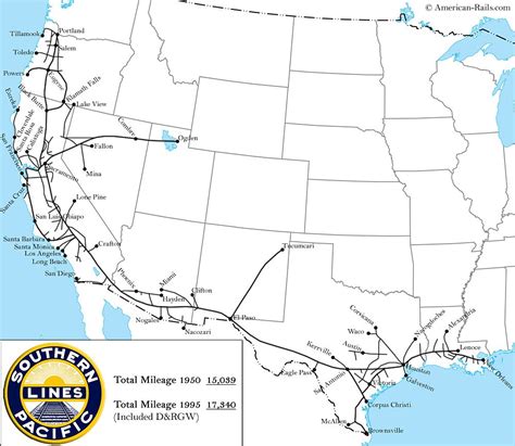 Southern Pacific Rr System Map