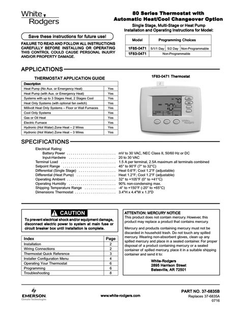 Verify that the system is. White Rodgers Thermostat 1f89 211 Wiring Diagram - Wiring Schema
