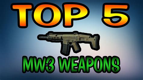 Top 5 Best Mw3 Guns In Multiplayer Youtube