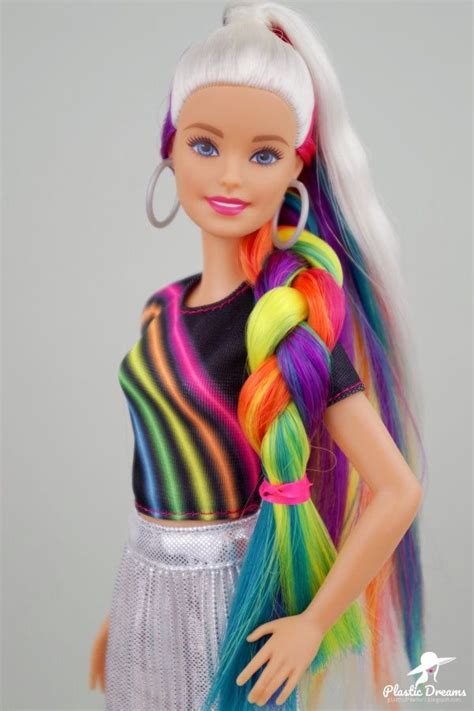 Rainbow Sparkle Hair Barbie Doll Tenues Barbie Barbie Fashionista Cheveux Barbie