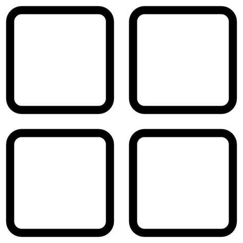 Four Squares User Interface Gesture Icons