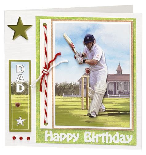 Handmade Cricket Card Using Products From Craft Creations Ltd Card
