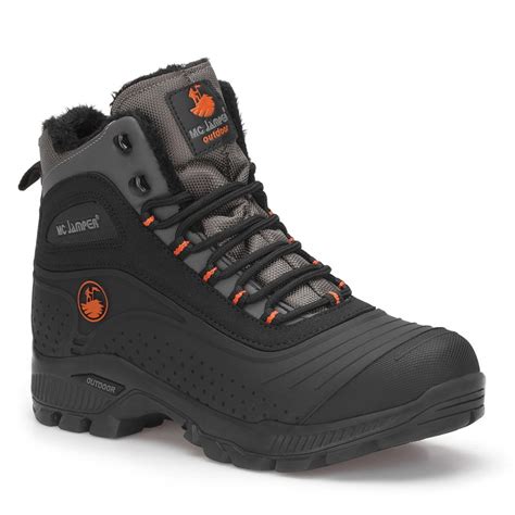 Unisex Hiking Boots Black Gray Orange Ds1918