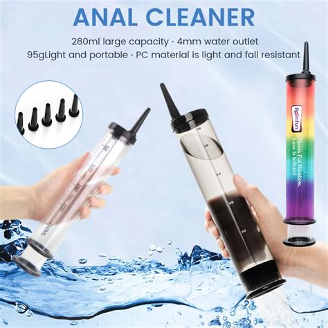 medical anal enemas flushing vaginal use cleaning large amount syringe 250ml cleaner sex toy for