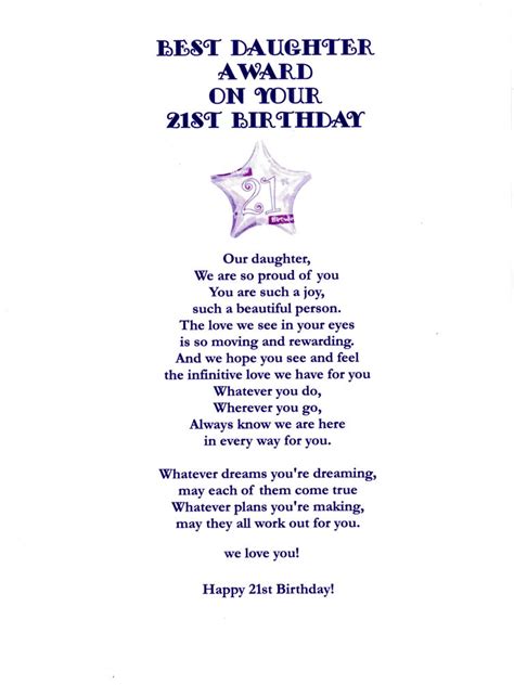 As you turn 21, live to give thanks to the lord for may all your wishes come true as you mark your 21st birthday. 21st Birthday Quotes For Daughter. QuotesGram