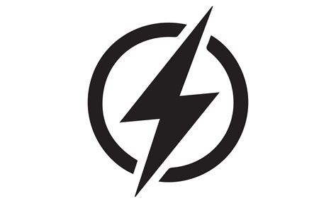Icon Of Energy Thunder Lightning Bolt Symbol Or Electricity Power