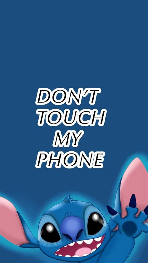 The Best Stitch Cute Emoji Dont Touch My Phone Wallpaper Prizestockbox