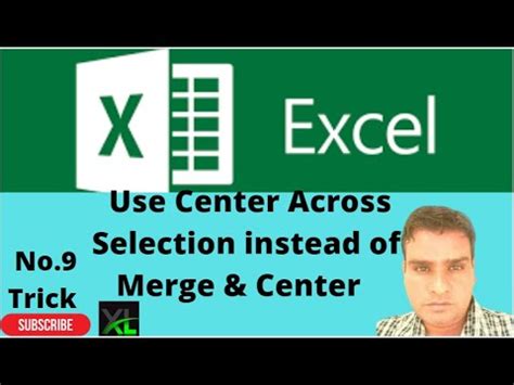 Use Center Across Selection Function Instead Of Merge Center Youtube